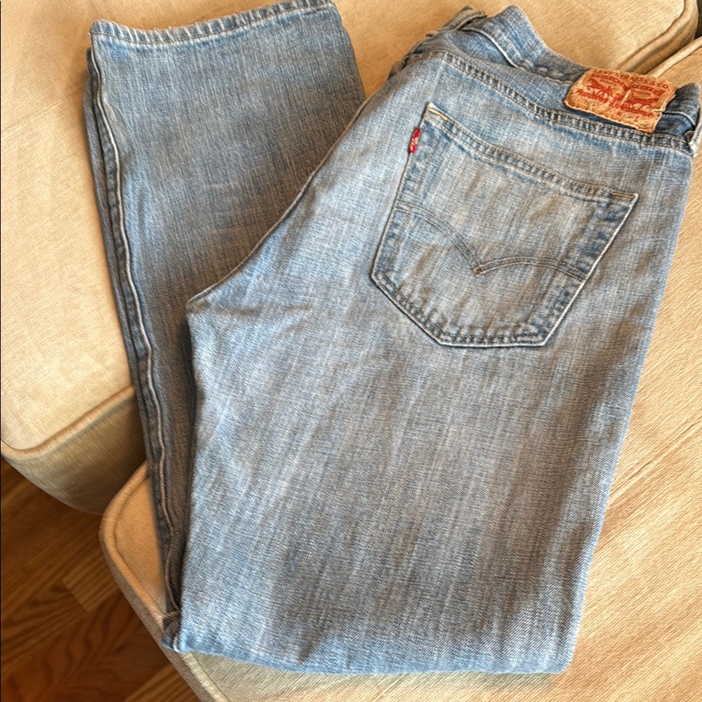 Levi's Blue Straight Jeans 501s